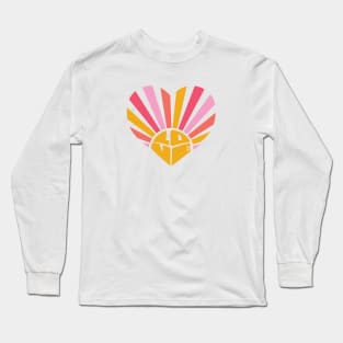 Sun made of Love spreading some heart shapes rays of love Long Sleeve T-Shirt